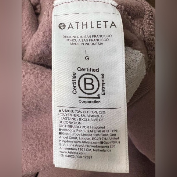 Athleta Forever Cropped Fleece 1/4 Zip Sweatshirt - Picture 4 of 8